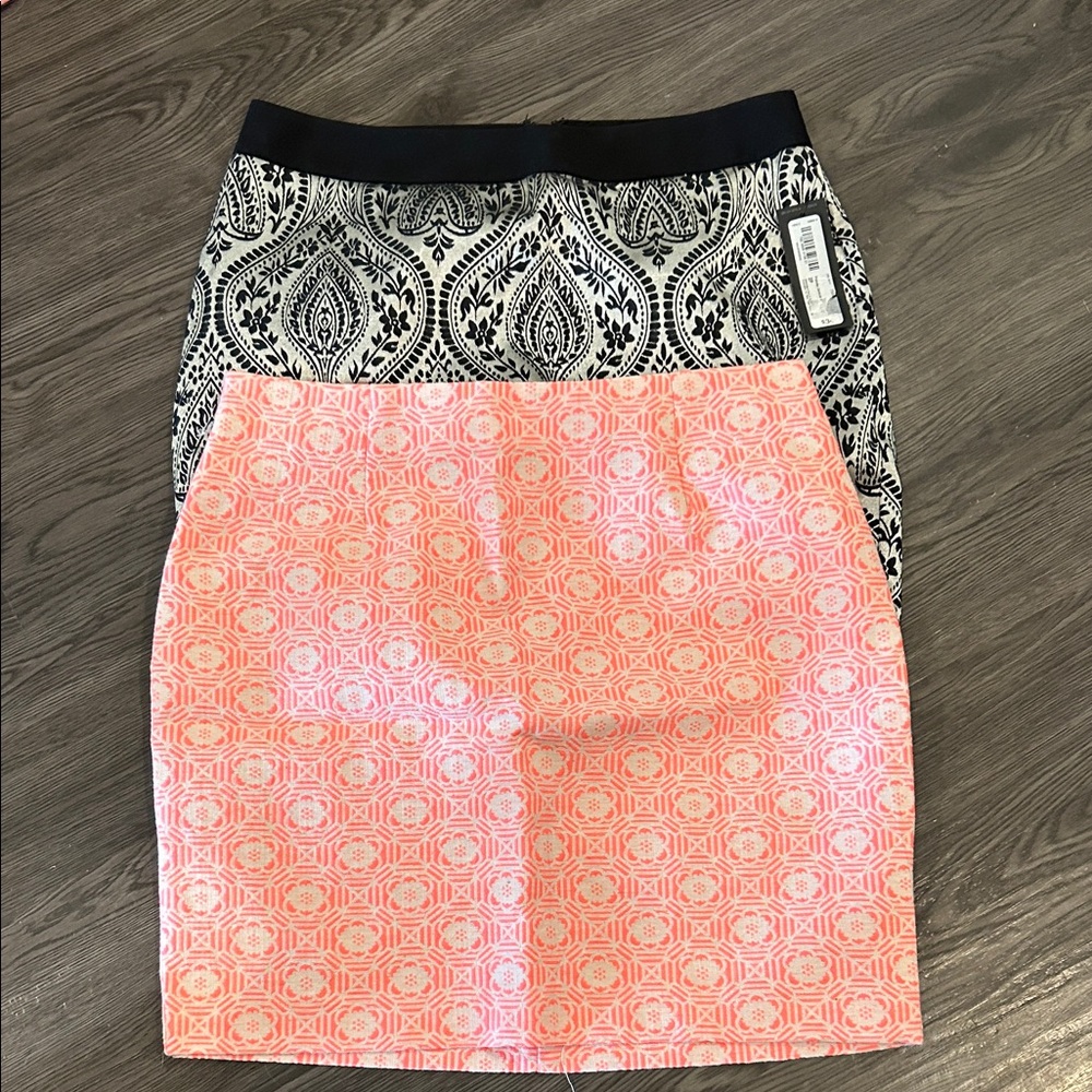 Black and Pink Skirt set
